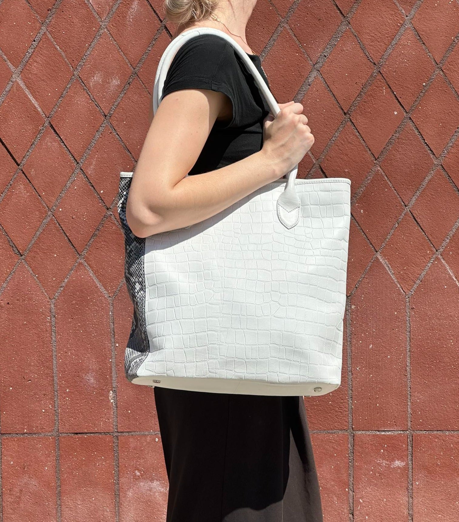 驚きの価格 shopping DétaiL bag Croco / WHITE - 10203407533 (HONOR) 小物