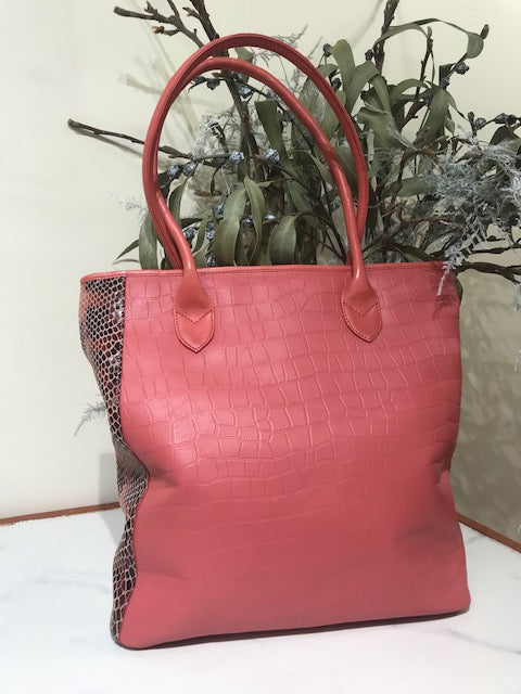 DétaiL shopping bag (HONOR) 10203407715 - Pink Clay/ Croco