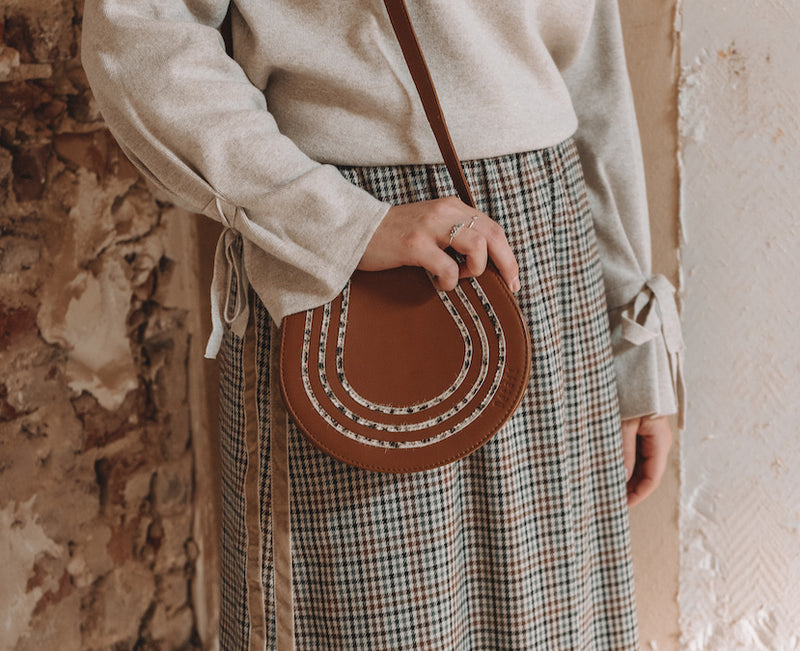 DétaiL shoulder bag 10203407094 - Brown cow fur